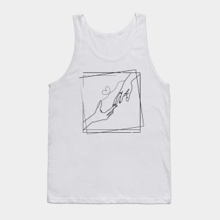 Lovers Hands Lineart Tank Top